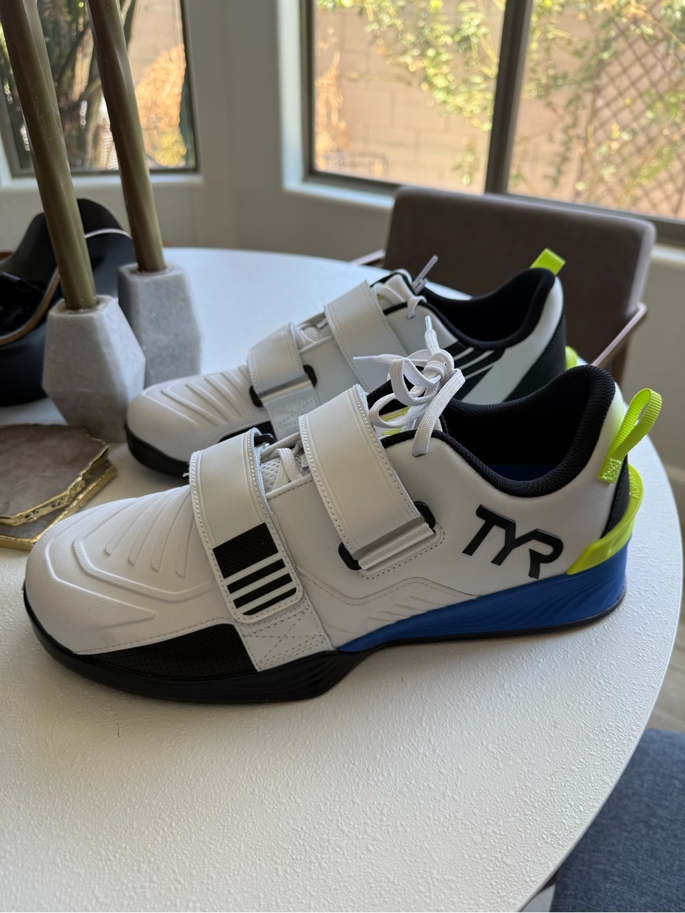 TYR white and Blue L2 lifters - new in box. Size men 13